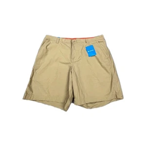 Pantalones Cortos Columbia Lavados Para Hombre 38x8 Beige Frente Plano Clásicos Cómodos Cremallera Mosca - Imagen 1 de 8
