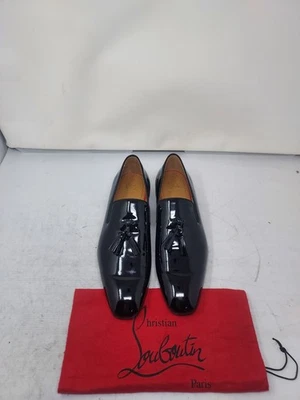 Mocasín Christian Louboutin EU 44 US 11 NUEVO PARA HOMBRE charol negro diente de león borla Foto 1 de 4