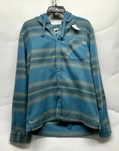 Salty Crew Uomo Piccolo Acciaio Blu Outback Flanella con Cappuccio (R1) - Foto 1 di 6