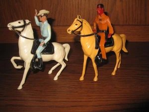 Vntg 1961 Hartland Plastics Co.The Lone Ranger,Silver,Tonto,Scout 5" Mini Series - Picture 1 of 8