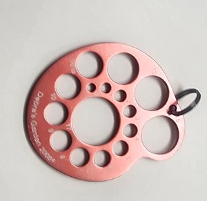 Knitting Needle Fob/ Pendant with US Needle Size Checker Copper Coated - Picture 1 of 1