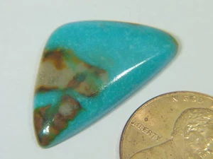 BUTW blue ridge turquoise 26 x 15 mm free form lapidary cabochon gemstone 5026B - Picture 1 of 1