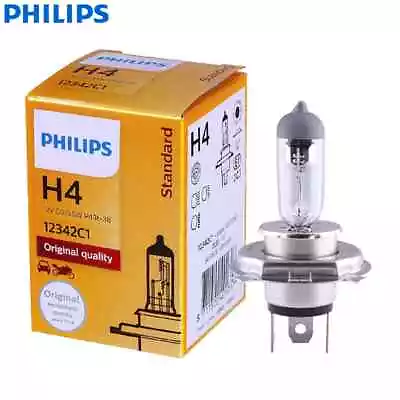 Philips H4 HB2 Halogen Headlight Globes 12342C1 High/Low Beam 12V 60/55W - Image 1 of 4