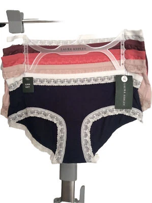 Laura Ashley Panties Women Medium Mix Underwear knickers NEW 5 PK SEXY Lace Trim - Image 1 of 4
