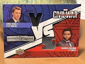 2016 Upper Deck Capitán América Civil War doble tela reliquia #BBV-ST CAP - Imagen 1 de 2