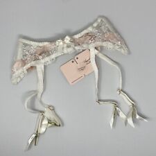 Agent Provocateur Maddy White Pink Suspender AP2 Small NWT $145
