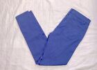 Womens Prana Tashia Nylon Stretch Microstripe Skinny Pants Blue 2