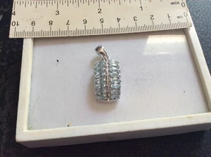 SILBER ANHÄNGER VERGOLDET MIT NATÜRLICHEN BRASILIANISCHEN TOPASEN - Bild 1 von 3