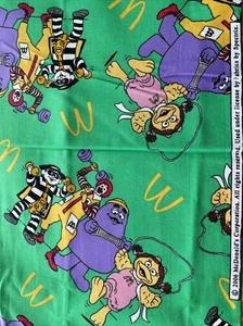 BTHY McDONALDS Cotton fabric Hamburgler Birdie Grimace Happy Meal 1/2 Yd - Picture 1 of 4