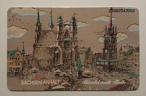 Telefonkarte Telefonwertkarte Sammelkarte 6 DM Sachsen Anhalt Händelstadt Halle - Bild 1 von 2