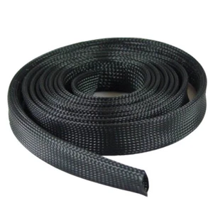 Expandable Braided Cable Sleeve Black 1/2" (12.7mm) x 100Ft (30.48m) - Picture 1 of 1