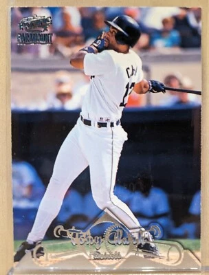 Pacific Paramount Sportsfest 1998 estampado #46 Tony Clark Tigers raro paralelo Foto 1 de 3