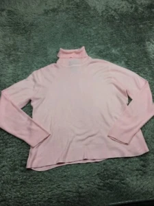 Sag Harbor Turtleneck Sweater Womens Size Large Pink Acrylic - Picture 1 of 11