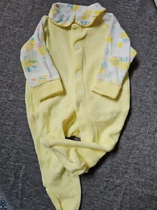 Vintage Terry neonato dormiente giallo mai usato fino a 10 libbre giallo unisex - Foto 1 di 7