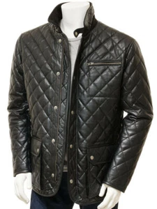 Leather Blazer Jacket Coat Men's Lambskin Button Real Soft Slim Fit Men Black 54 - Picture 1 of 3