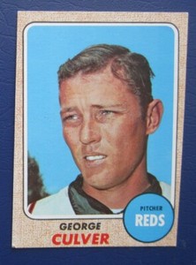 1968 Topps George Culver (Cincinnati Reds) #319 EX/NRMT