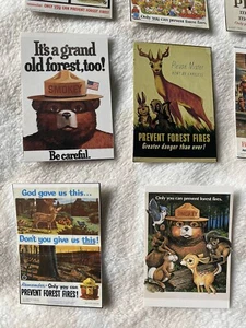 11 Pieces Lot Smoky The Bear Vintage Mini Calendar Poster Cards Ephemera Journal - Picture 1 of 2