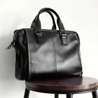 Men's Leather Briefcase Business Handbag For  File , Computer  Large Capacity