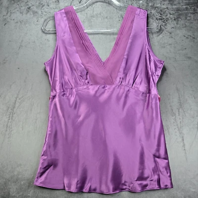 Babydoll Cami Mujer XL Púrpura Cinta Corbata Hada Coqueta De Colección Años 90 Elastizada Satén Foto 1 de 4