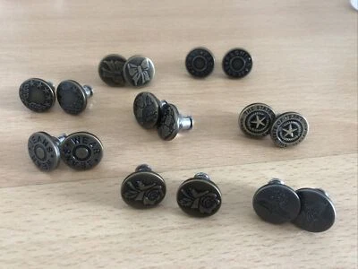 16 Hammer On Denim Replacement Jeans Buttons with Pins for Jacket Coat Trouser - Image 1 of 4