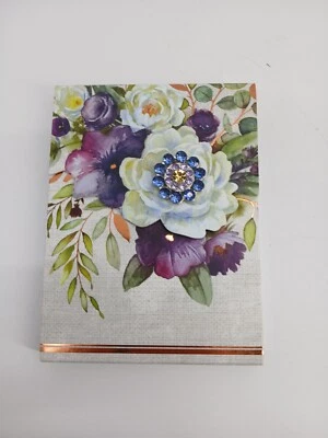 Punch Studio Brooch Purple Flowers Min Foldover Notepad (New) - Image 1 of 4