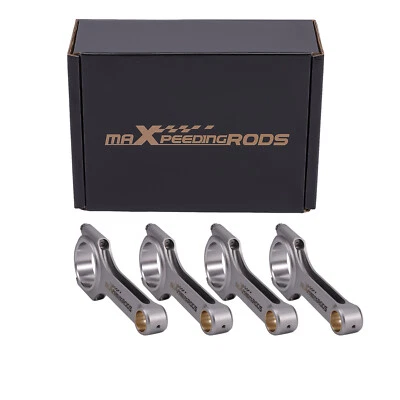 H Beam Conrod Connecting Rods for Honda D17 D17A 1.7L engine 137mm ARP Bolts - Image 1 of 4