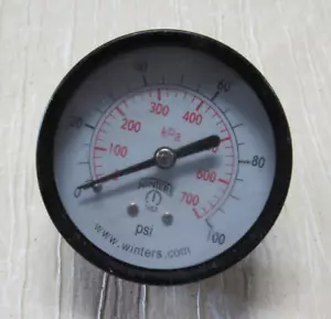 Winters Pressure Gauge 0/100 PSI 0/700 kPa - Picture 1 of 3