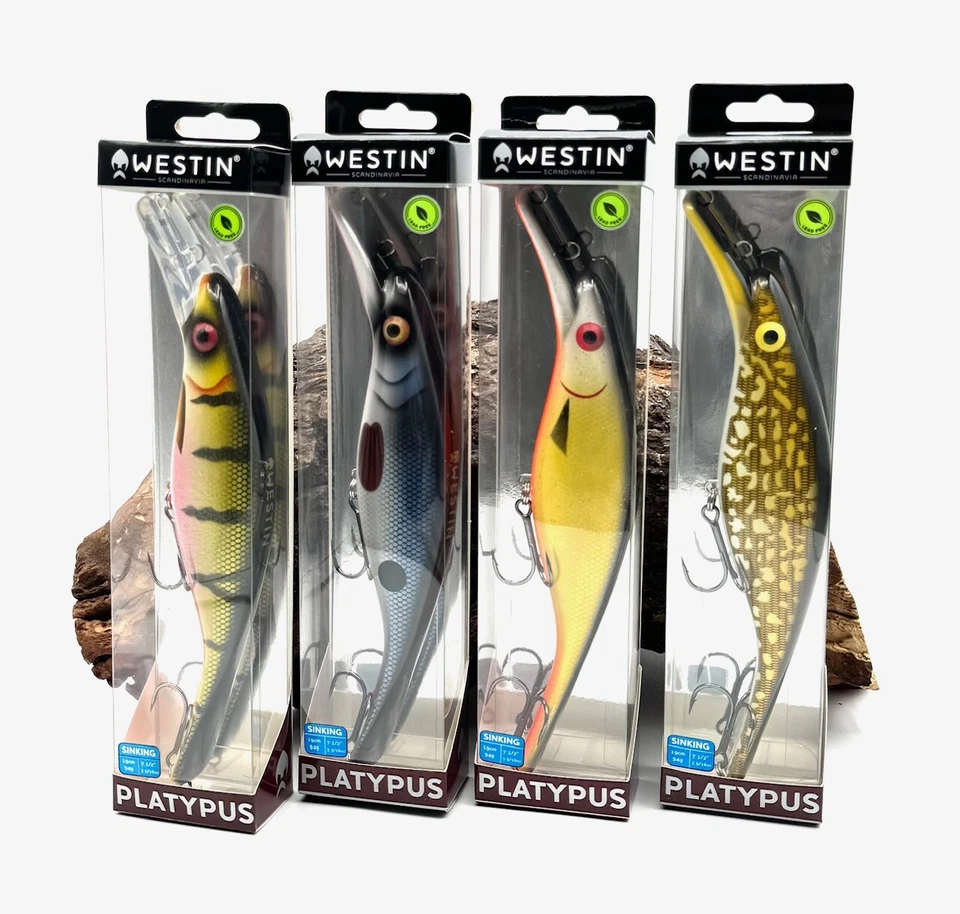 Westin Platypus Crankbait 19cm 94g 4 Farben Schleppwobbler Wobbler Tiefe 1-6m DA - Bild 1 von 1