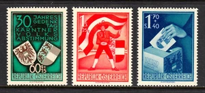 AUSTRIA — SCOTT B269-B271 — JUEGO PLEBISCITO CARINTIA 1950 — MH — SCV $120 - Imagen 1 de 2