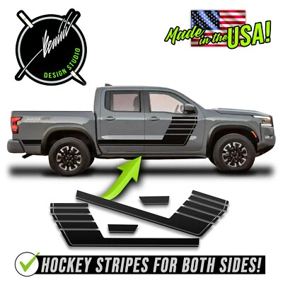 Side Door Hockey Racing Stripes Graphics Fits- 2022 & up Nissan Frontier - Image 1 of 4