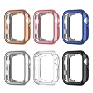 Custodia protettiva telaio orologio TPU morbido per Apple iWatch Series 9/8/SE/7/6/5/4/3 - Foto 1 di 28