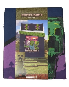 Minecraft Duvet Cover Set Reversible Bedding Pillowcase Quilt Kids Single Double - Picture 1 of 2