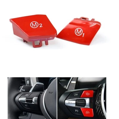For 2014-2018 BMW M Sport F20 F21 Red Car Steering M1 M2 Mode Switch Button 2pcs - Image 1 of 4