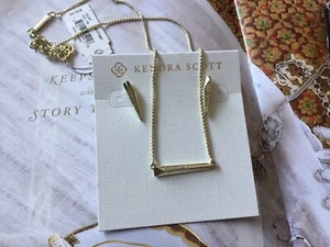 Kendra Scott Elliot Halskette mit Anhänger 14 Karat vergoldet mit passenden Ohrringen ❤️🌹 - Bild 1 von 12