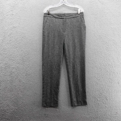 Talbots Tailored Wool Silk Tweed Trousers Pants Size 6 Black Womens Slim Career - Image 1 of 4
