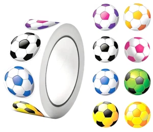 Football Stickers 2cm Ball Sports Scrapbooking Journal Kids Crafts Cards Labels - Picture 1 of 6