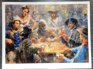 Andy Thomas "Draw Poker" 14x13 datiert 2011 Druck kein Echtheitszertifikat - Bild 1 von 2