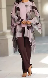 Mother of Bride Wedding Occasions Dinner Women's Church 3PC Pant Suit Plus 3X US - Picture 1 of 3
