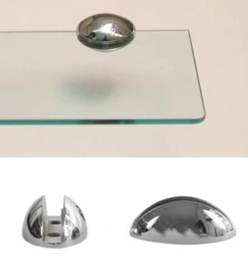 Reggimensola Supporti Per Mensole Vetro 9106 8 Mm Cromo Lucido Cm 2x4,5 Coppia - Foto 1 di 1