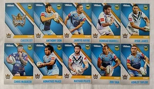 NRL 2017 Trading Cards Gold Coast Titans full set of 10 - Picture 1 of 2
