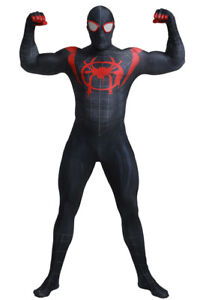 NEW Miles Morales Spider-Man Costume Cosplay Spiderman Zentai Suits Adult & Kids