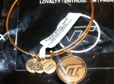 ALEX y ANI - VIRGINIA TECH - Brazalete Brazalete Tono Dorado VT - Totalmente Nuevo  Foto 1 de 4