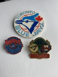 1993 Toronto Blue Jays Vs. Philadelphia Phillies Baseball World Series Pins MLB - Picture 1 of 4