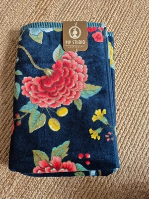 NEU Pip Studio Good Evening Darl Blue Blau Duschtuch Handtuch 70x140 Cm  - Bild 1 von 3