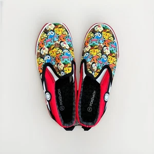 Pokemon Casual Slip On Shoes Boys Size 3 GROUNDUP Canvas NEW Great For School - Picture 1 of 8