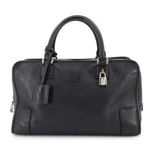 LOEWE Amazona 36 Bolso de Mano Cuero Negro Anagrama Cartera 90301015 - Imagen 1 de 10