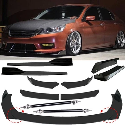 For Honda Civic del Sol Front Bumper Lip Spoiler+Side Skirt+Rear Lip+Strut Rods - Imagem 1 de 4