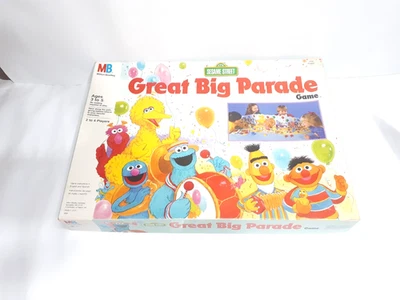 Vintage MB Games Sesame Street Great Big Parade Muppets Big Bird Board Game 1989 - Image 1 of 4