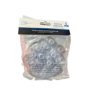 Applique Vasca Trasparente Mini Tappetini Ventose Nuovi in Confezione 5 Aree Piscina - Foto 1 di 4