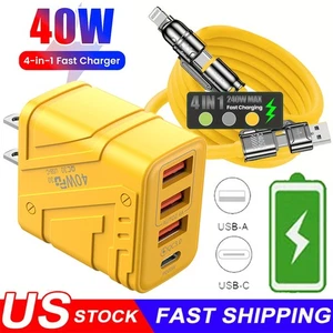 Cargador de pared USB tipo C carga rápida 65W para iPhone 17 16 Pro Max 15 14 13 12 X - Imagen 1 de 17